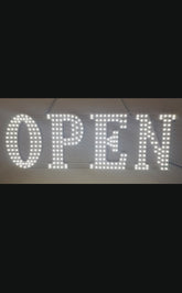 LED "OPEN" Sign (10″X30″) White My Store